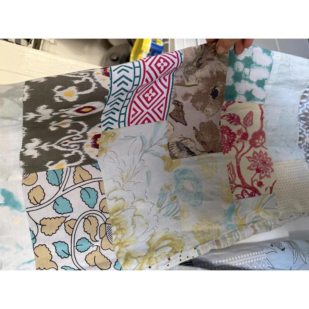 Blue Sky Size Small Patchwork Pattern Sleeveless … - image 5